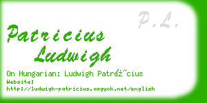 patricius ludwigh business card